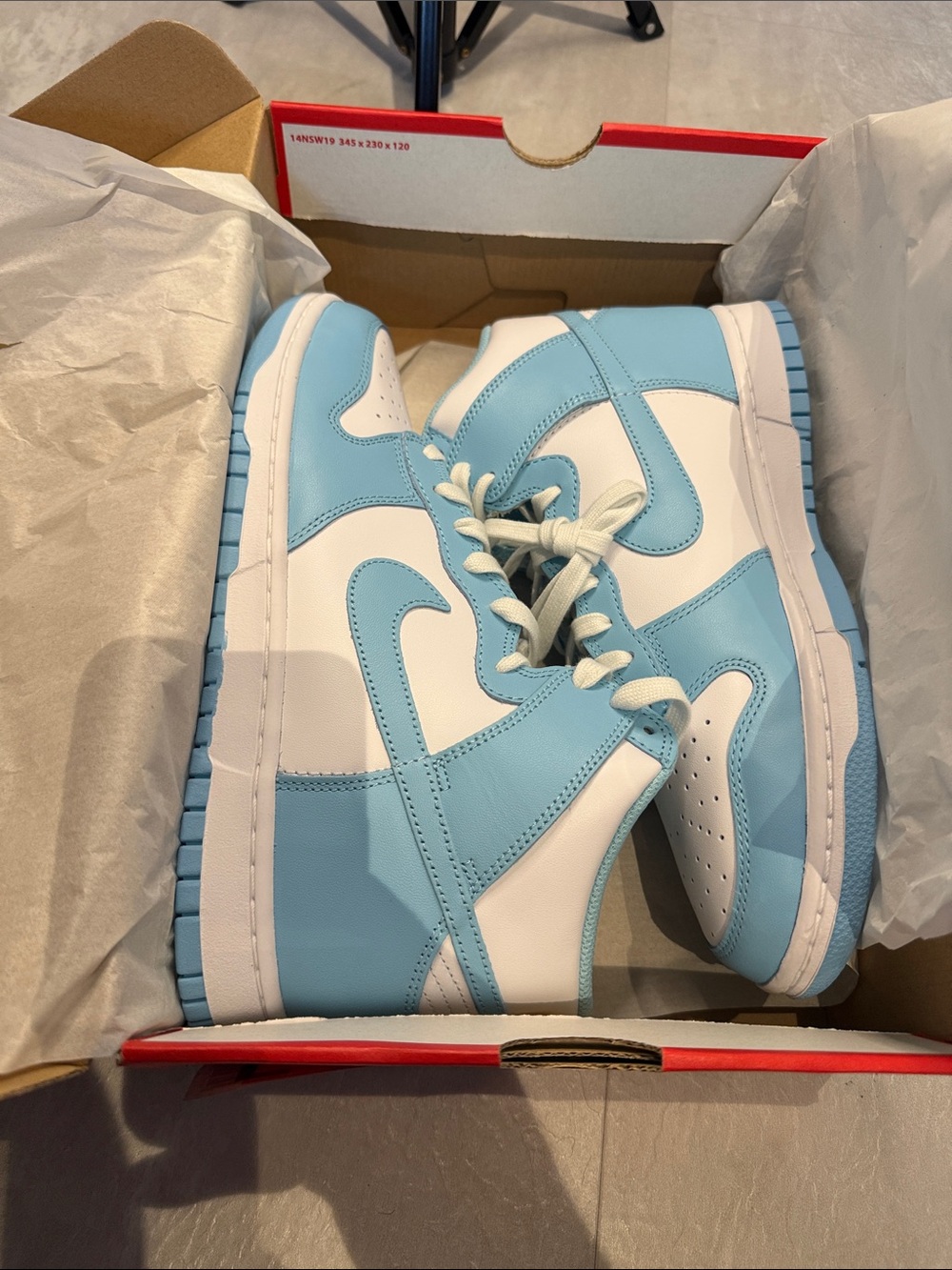 Nike Dunk High Retro Blue Chill White Men’s Size 10 Deadstock DD1399-401 NIB 💀📈